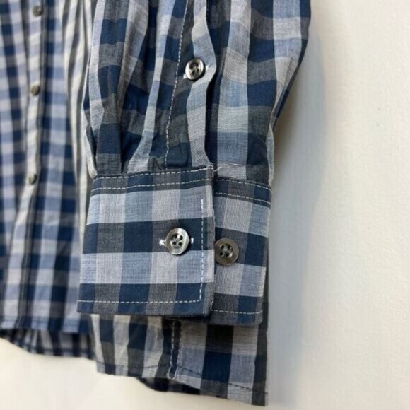 Michael Michael Kors Men's Size M 15 1/2 Blue Long Sleeve Button Down Shirt 32/3 - Picture 7 of 10